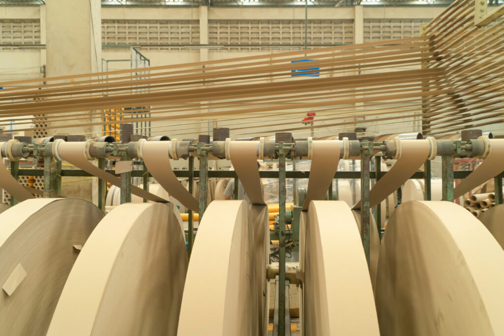 poster paper tubes cardboard being manufactured